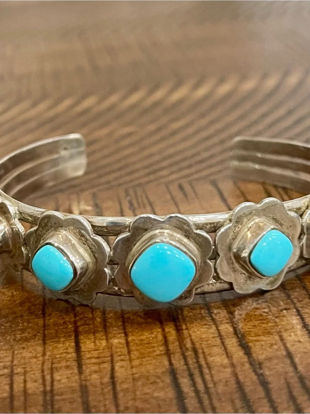 Turquoise Sleeping Beauty Sterling Silver Cuff Bracelet